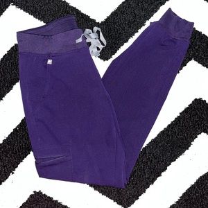 Figs dark purple Zamora joggers size XS